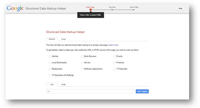 How to use Schema Markup on your ecommerce website - google structured markup tool first page