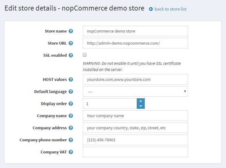 eCommerce Development Solution - nopCommerce multi store feature
