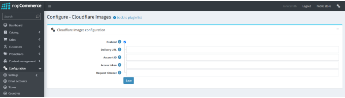 Cloudflare Images integration setup in nopCommerce 4.90 for faster performance