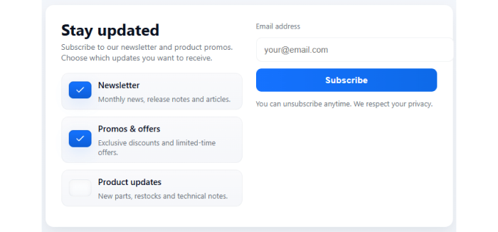 Multiple newsletter lists feature in nopCommerce 4.90 for targeted campaigns
