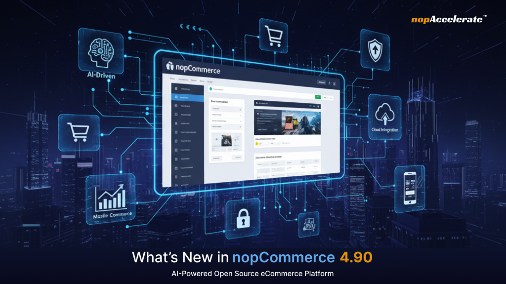 AI-powered enterprise eCommerce platform showcasing nopCommerce 4.90 innovation