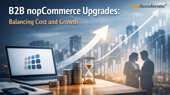 nopCommerce B2B upgrade strategy balancing cost and growth