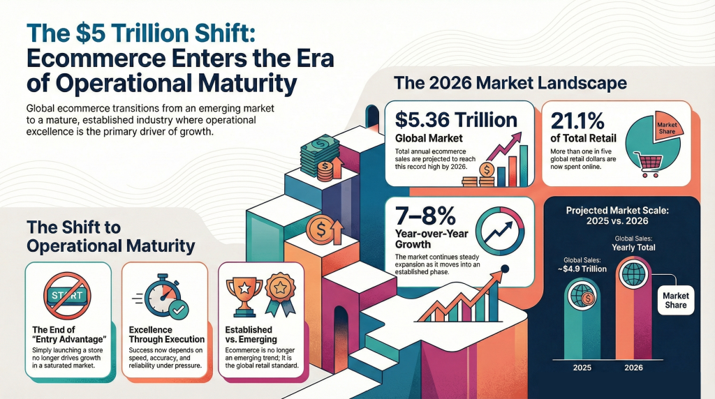 Global ecommerce market growth and operational maturity trends 2026