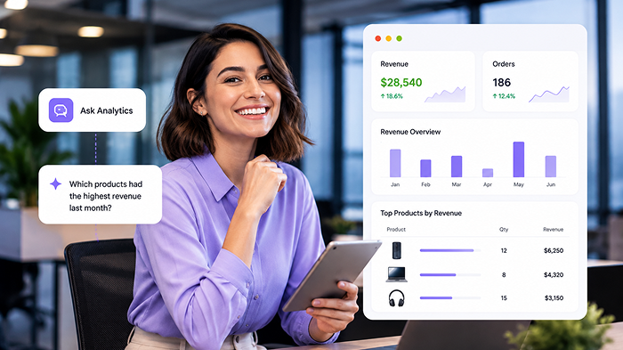 nopCommerce AI Analytics store dashboard